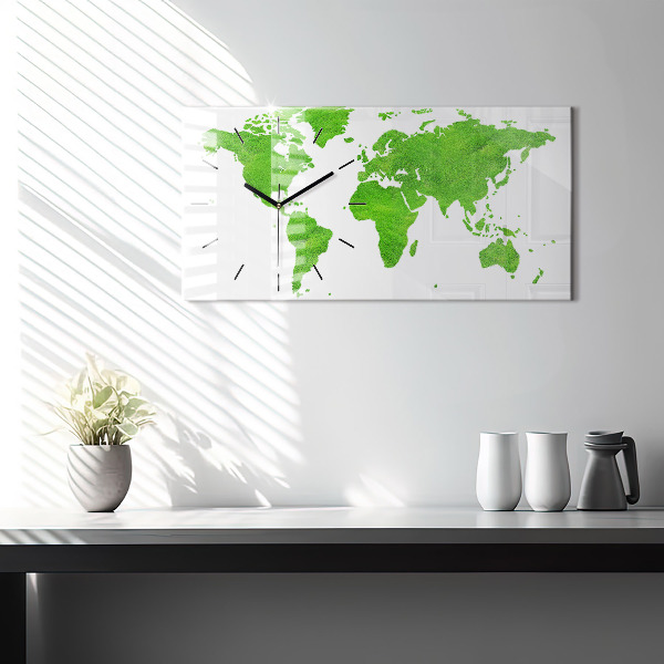 Reloj horizontal Mapa de hierba verde