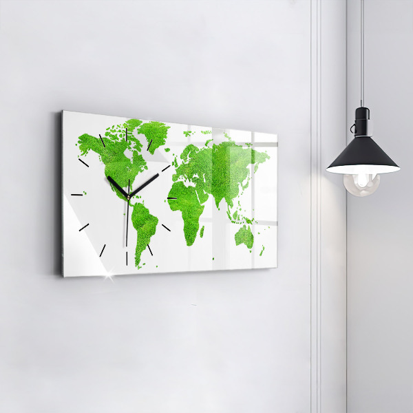 Reloj horizontal Mapa de hierba verde