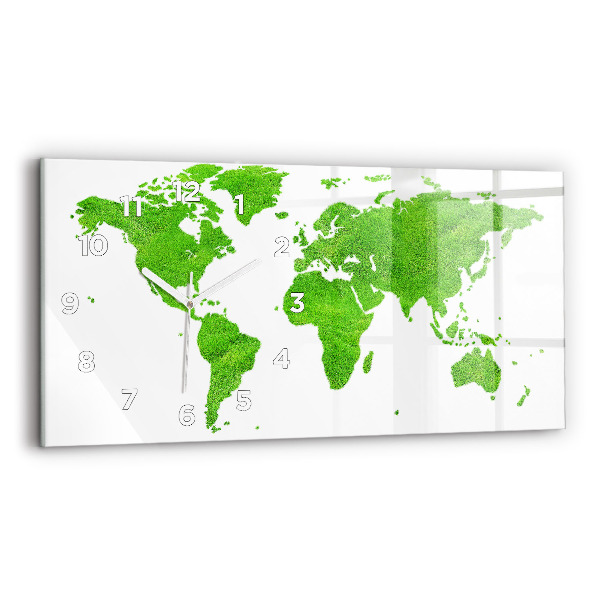 Reloj horizontal Mapa de hierba verde