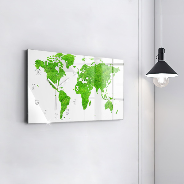 Reloj horizontal Mapa de hierba verde