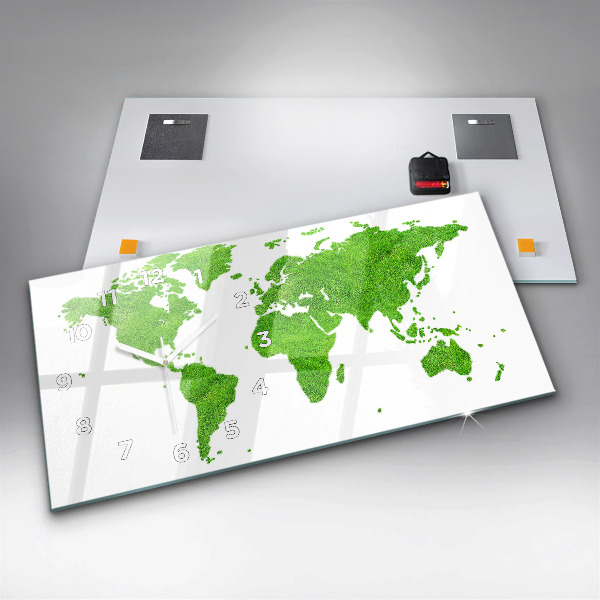 Reloj horizontal Mapa de hierba verde