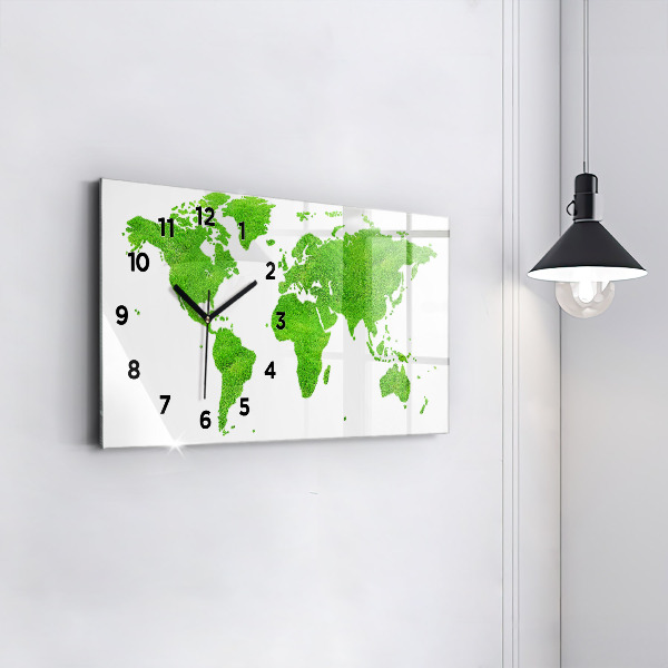 Reloj horizontal Mapa de hierba verde
