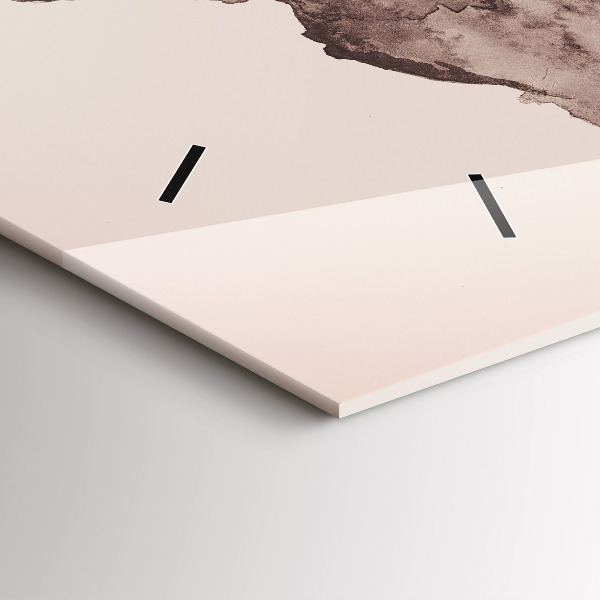 Reloj de cristal horizontal Mapa del mundo en acuarela