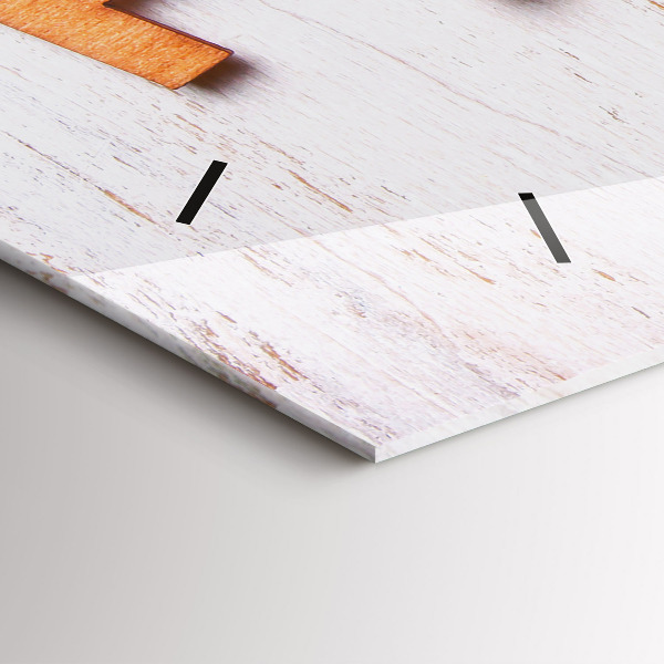 Reloj de cristal horizontal Inscripción familiar