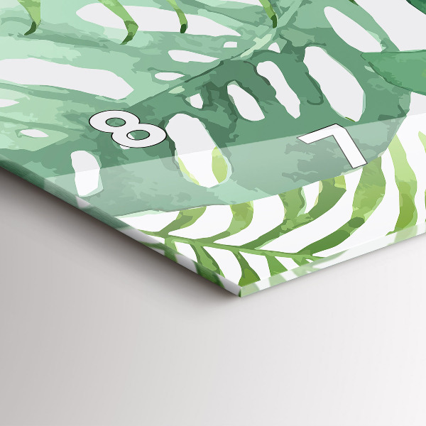 Reloj horizontal Hojas verdes