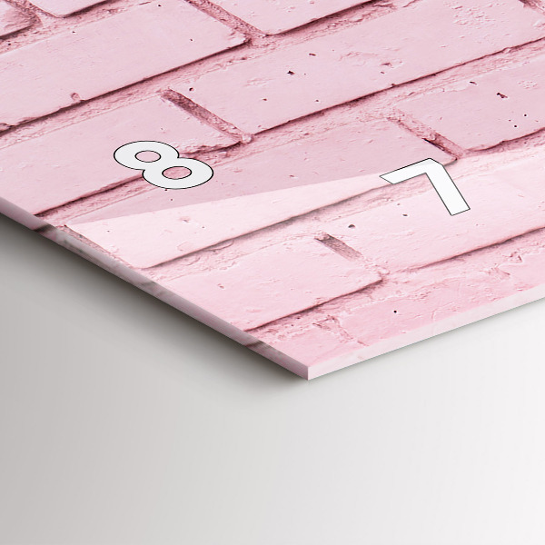 Reloj de cristal horizontal Pared de ladrillos