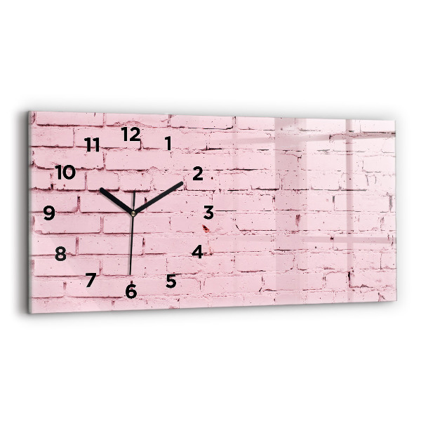 Reloj de cristal horizontal Pared de ladrillos