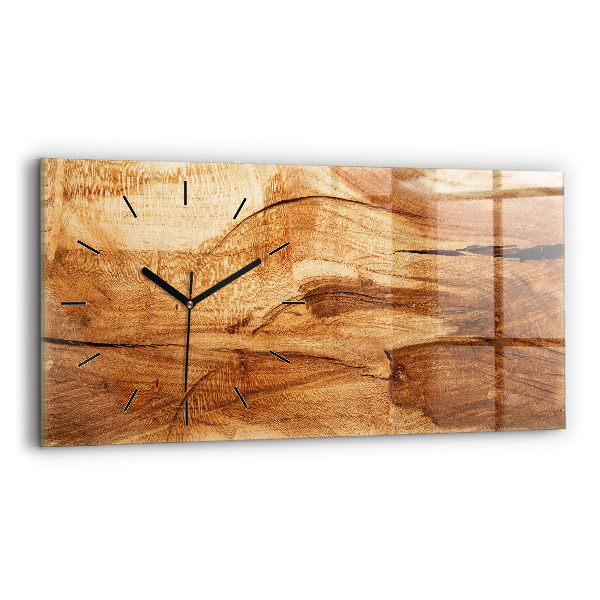 Reloj horizontal Textura de madera