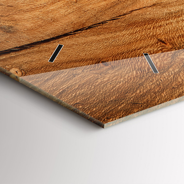 Reloj horizontal Textura de madera