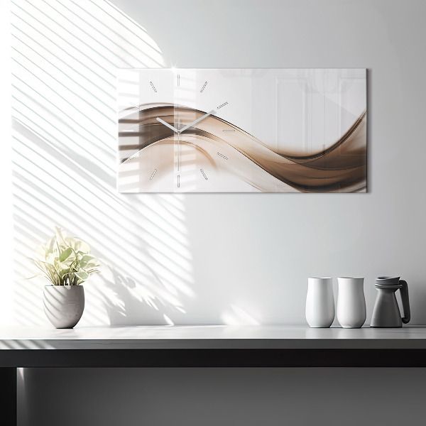 Reloj de cristal horizontal Línea abstracta