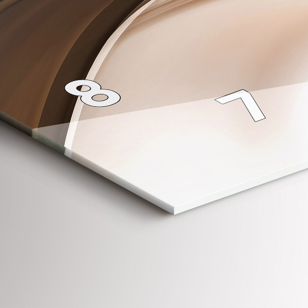 Reloj de cristal horizontal Línea abstracta