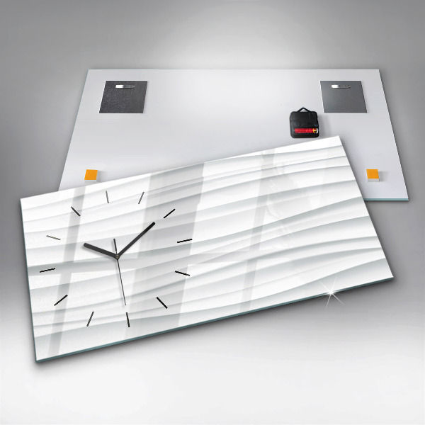 Reloj de cristal horizontal Textura de olas