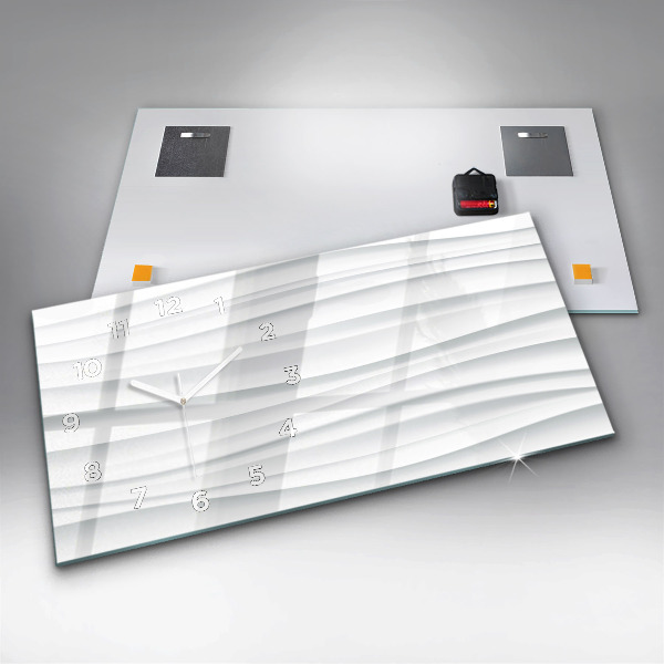 Reloj de cristal horizontal Textura de olas