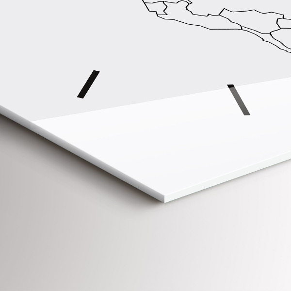 Reloj horizontal Contorno mapamundi