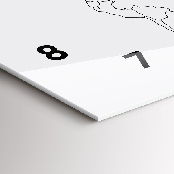 Reloj horizontal Contorno mapamundi