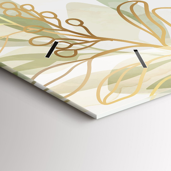 Reloj de cristal horizontal Pastel abstracto