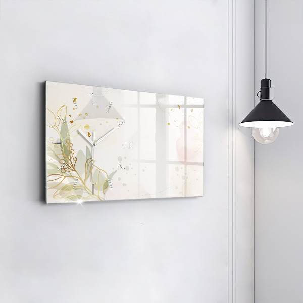 Reloj de cristal horizontal Pastel abstracto