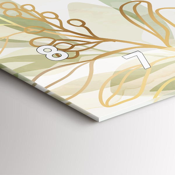 Reloj de cristal horizontal Pastel abstracto