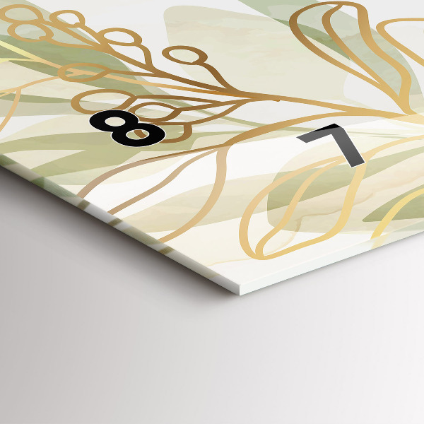 Reloj de cristal horizontal Pastel abstracto