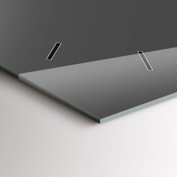 Reloj de cristal horizontal Color gris