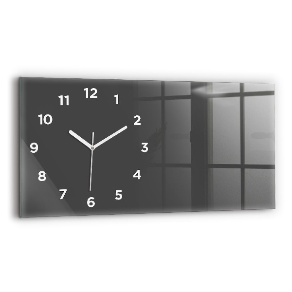 Reloj de cristal horizontal Color gris