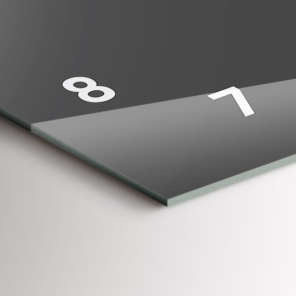 Reloj de cristal horizontal Color gris