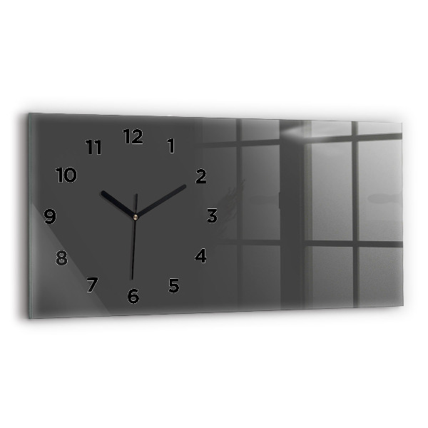 Reloj de cristal horizontal Color gris