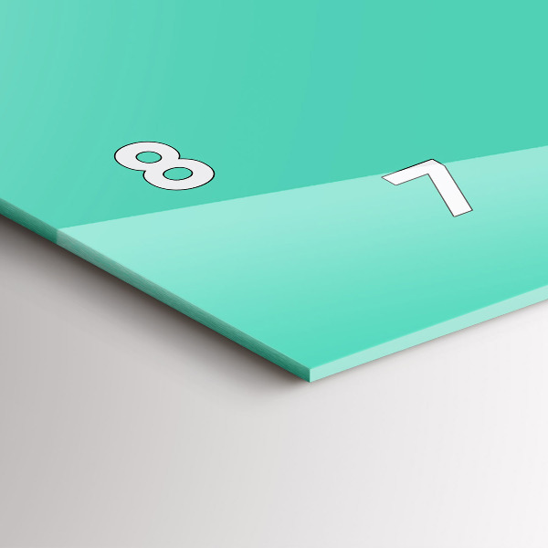 Reloj de cristal horizontal Color turquesa