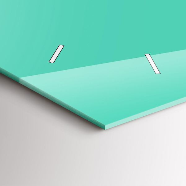 Reloj de cristal horizontal Color turquesa