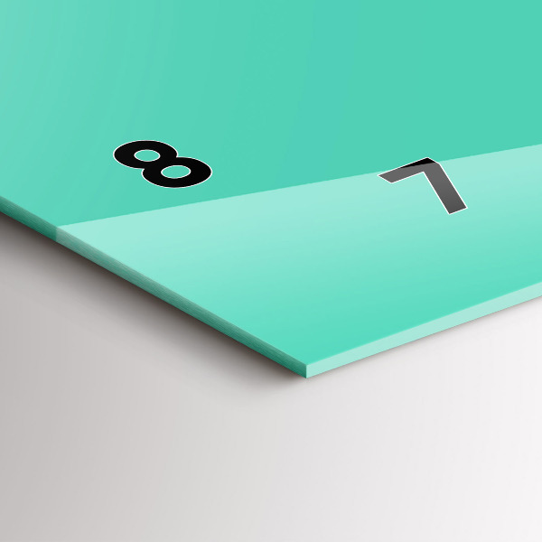 Reloj de cristal horizontal Color turquesa