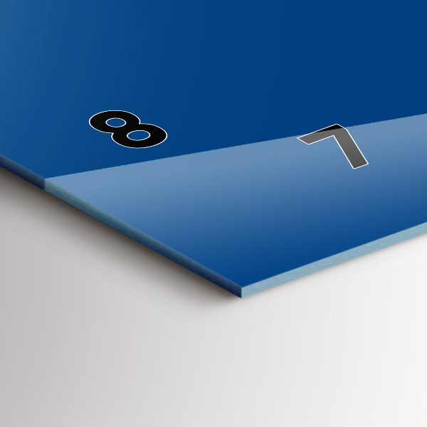 Reloj de cristal horizontal Color azul