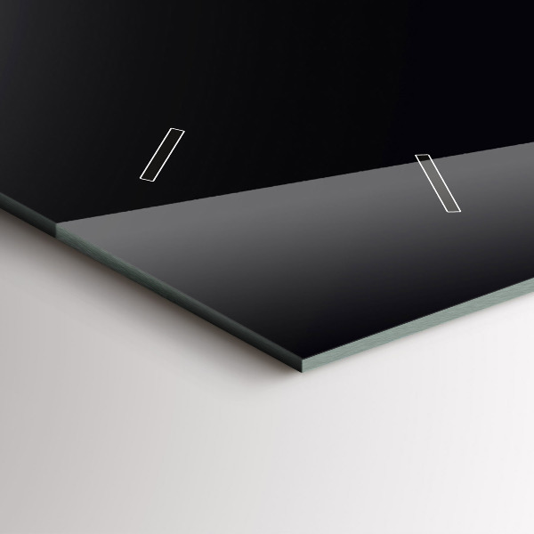 Reloj de cristal horizontal Color negro