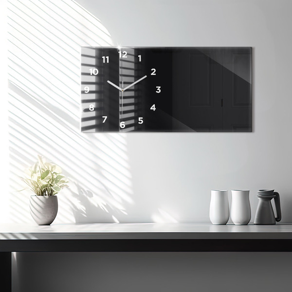 Reloj de cristal horizontal Color negro