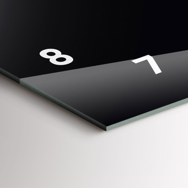 Reloj de cristal horizontal Color negro