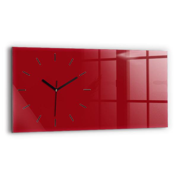 Reloj de cristal horizontal Color rojo