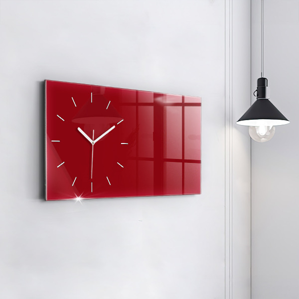 Reloj de cristal horizontal Color rojo