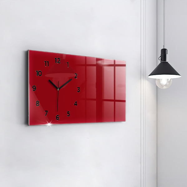 Reloj de cristal horizontal Color rojo