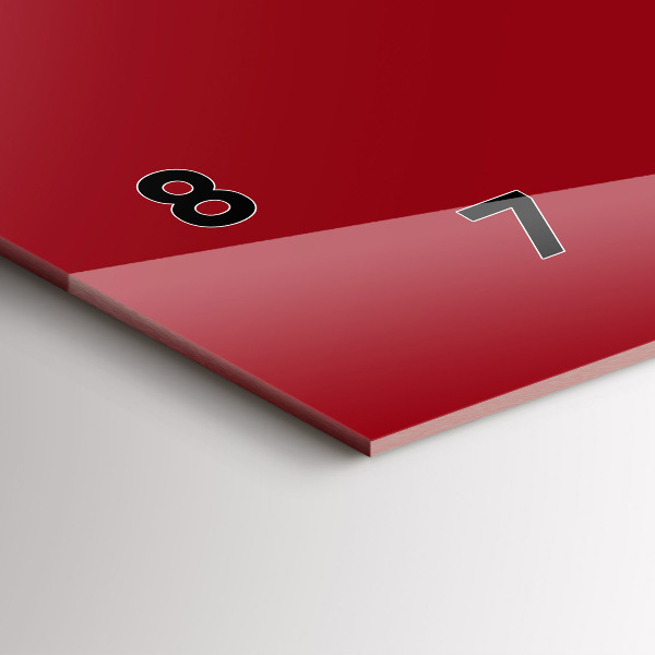 Reloj de cristal horizontal Color rojo