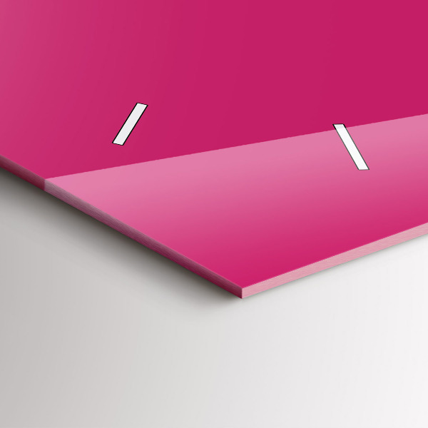 Reloj de cristal horizontal El color rosa fuerte