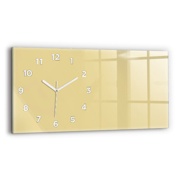 Reloj de cristal horizontal Color crema