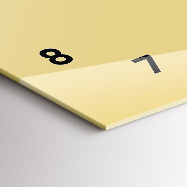 Reloj de cristal horizontal Color crema