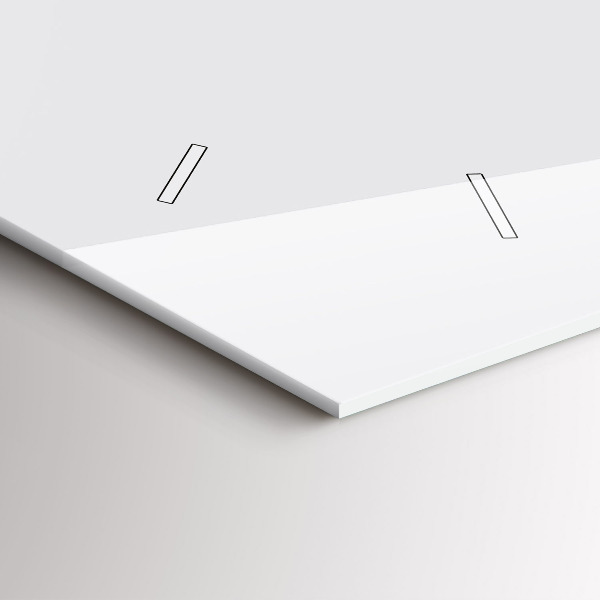 Reloj horizontal Color blanco oscuro