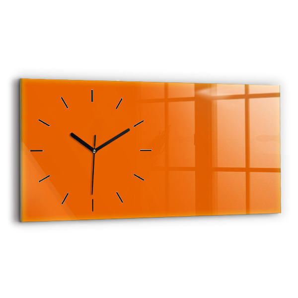 Reloj de cristal horizontal Color naranja