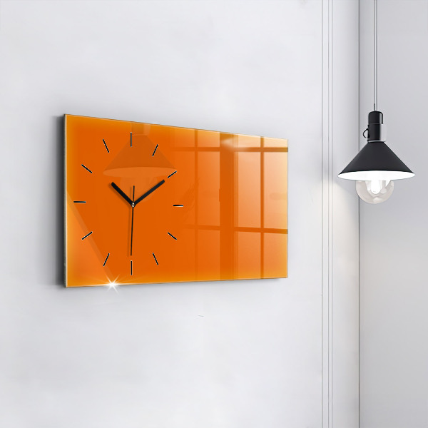 Reloj de cristal horizontal Color naranja