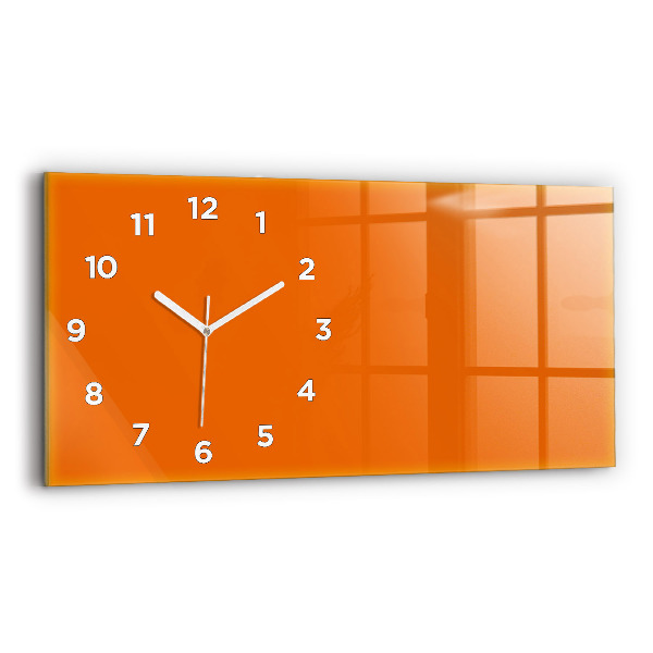Reloj de cristal horizontal Color naranja