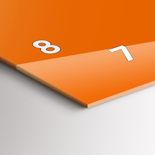 Reloj de cristal horizontal Color naranja