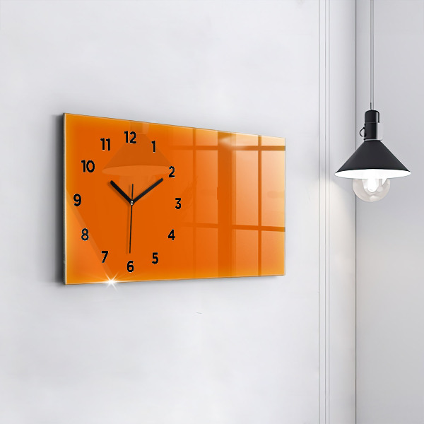 Reloj de cristal horizontal Color naranja