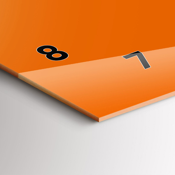 Reloj de cristal horizontal Color naranja