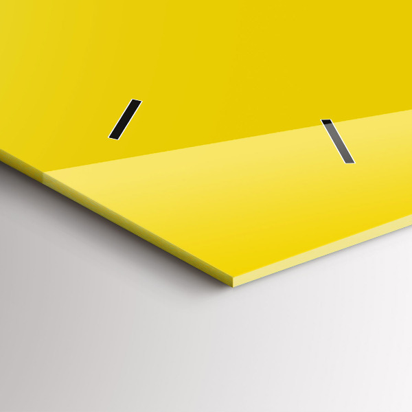 Reloj de cristal horizontal Color amarillo claro