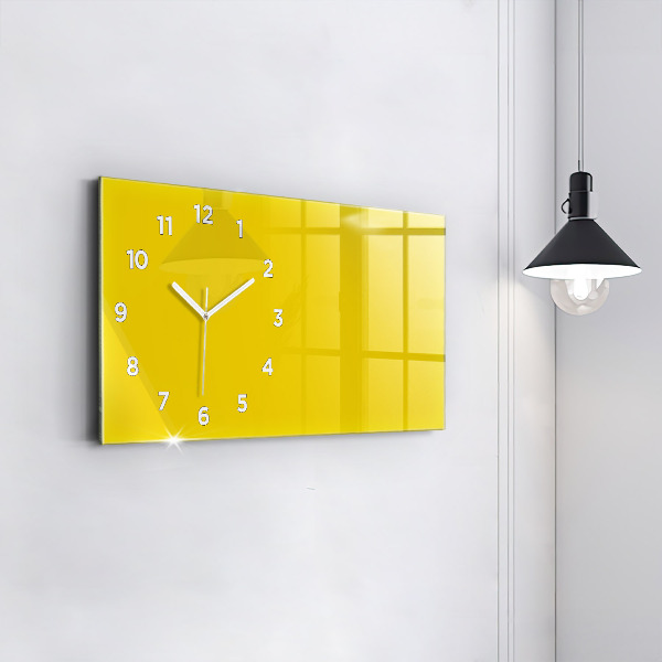 Reloj de cristal horizontal Color amarillo claro